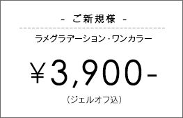 ご新規 ジェルオフ込￥3,900