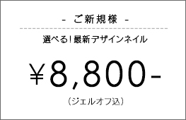 ご新規 ジェルオフ込￥8,800